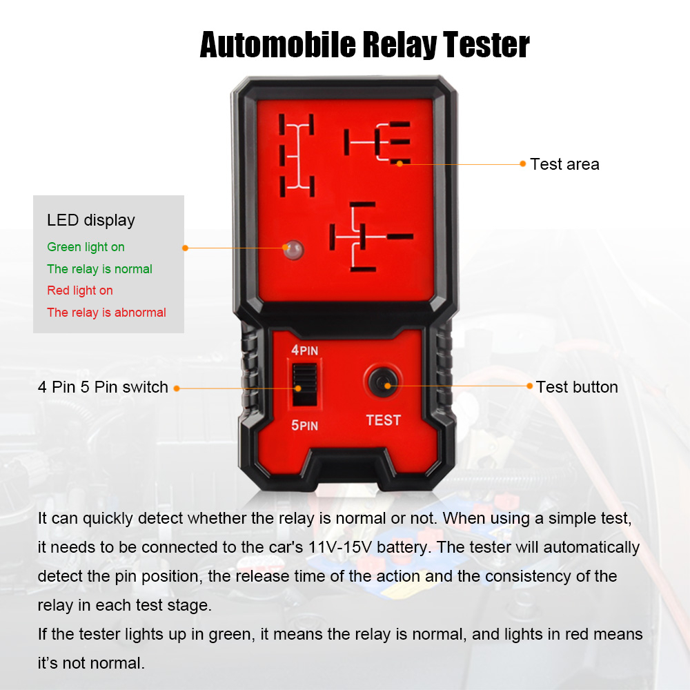 HB Alat Tester Relay Automotive Circuit Tester - CNBJ-707 - Red