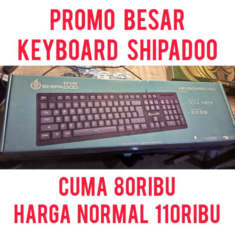 DISKON BESAR keyboard SHIPADOO full 104key