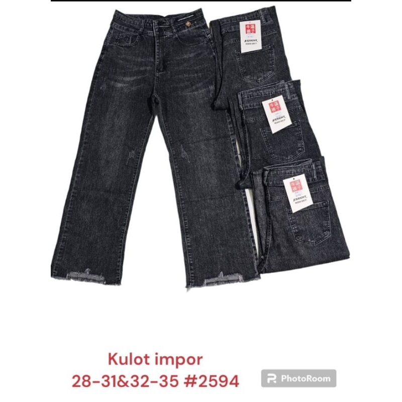 NEW CELANA KULOT KERENT CEWEK/BOYFRIEND JEANSLINE KULOT WANITA SOBEK 7/9 TIDAK TEMBUS READY SIZE 27 SAMPAI 34