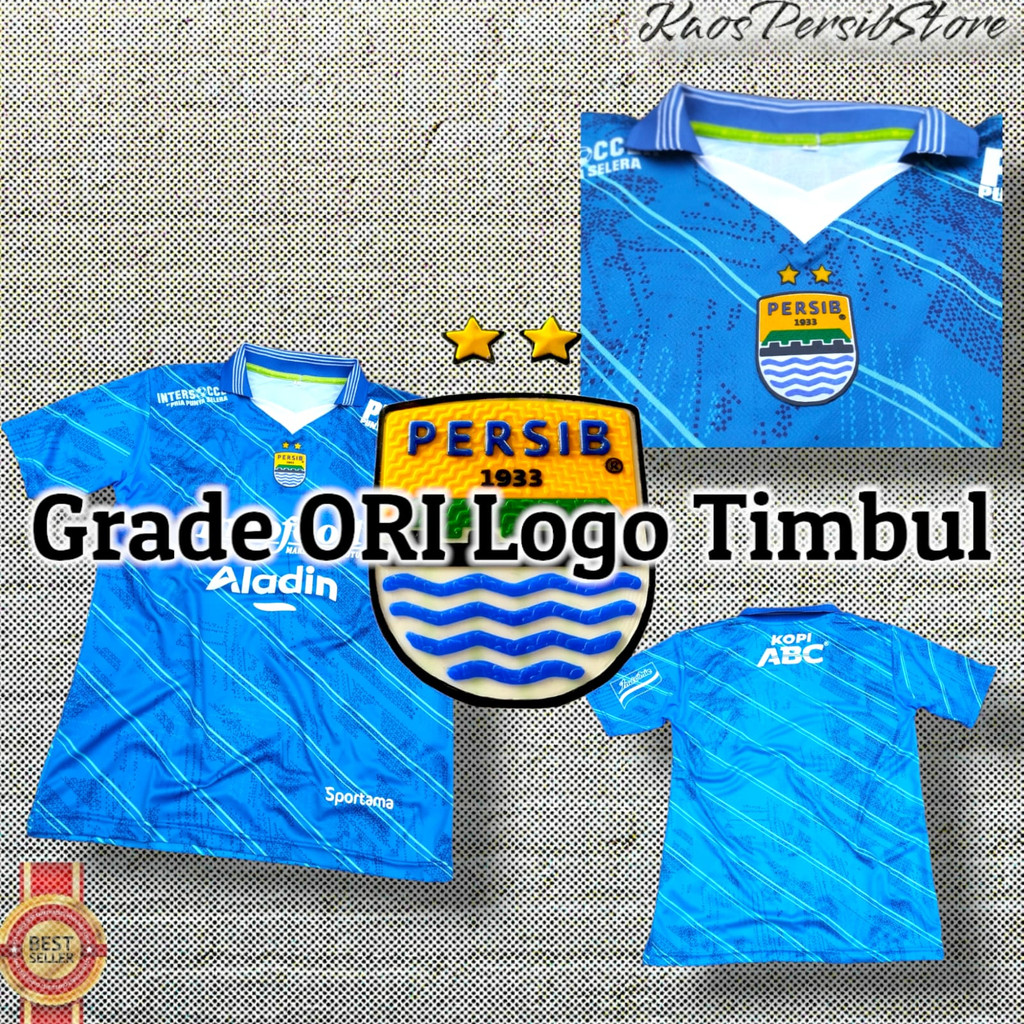 TERBARU Baju bola persib 2022 dewasa kualitas GRAD3 OR1 logo timbul 3d