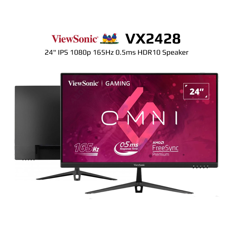 Monitor LED ViewSonic VX2428 24&quot; IPS 1080p 165Hz 0.5ms HDR10 Speaker NEW