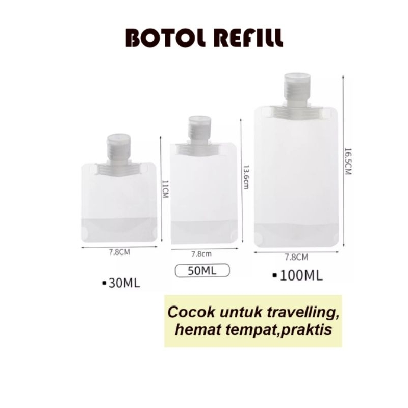 Botol refill travelling