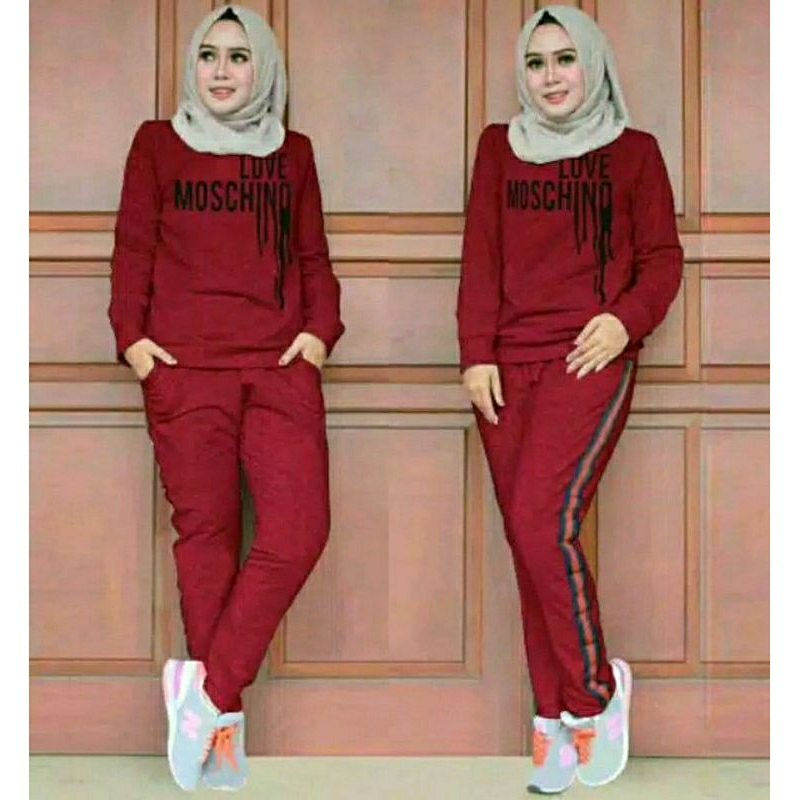 Set Training Mochi, SETELAN TRAINING OLAHRAGA MODIS OOTD FIT L-XL LD 100 BAHAN BABYTERRY TERMURAH OOTD KEKINIAN TERLARIS