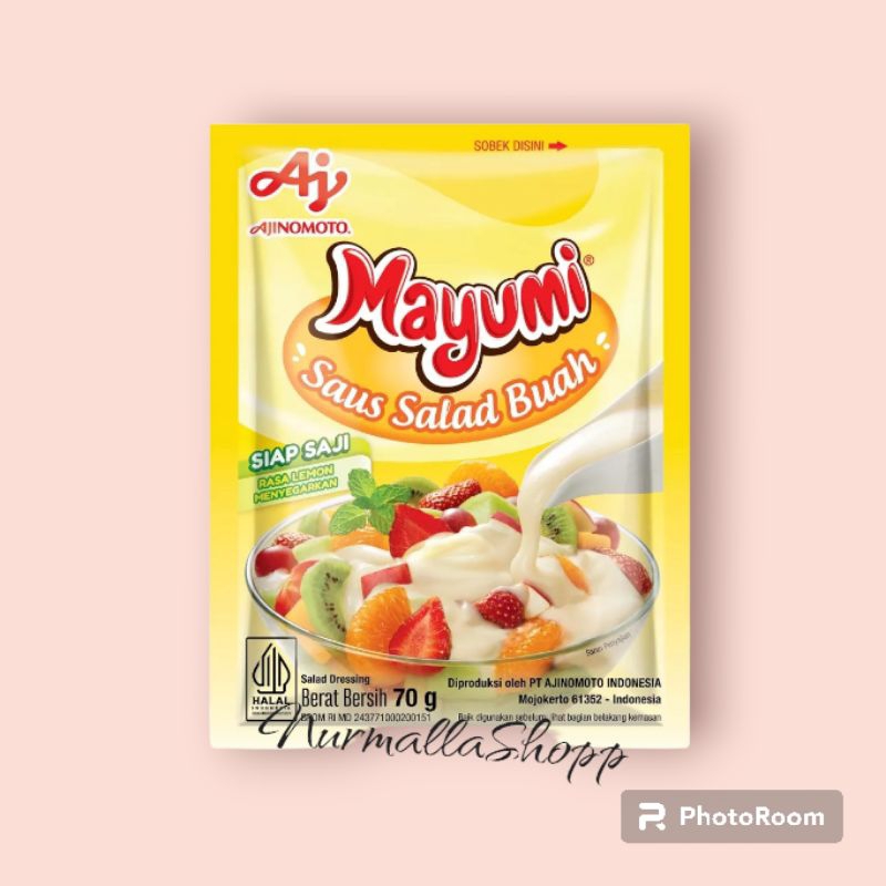 Mayumi Saus Salad BUAH Sachet 70gr Mayonnaise Fruit salad