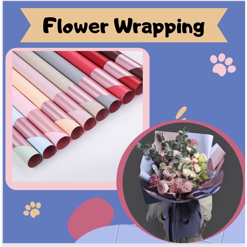 

FLOWER WRAPPING ROSE GOLD BICOLOR KERTAS BUKET BUNGA CELLOPHANE BUKET BUNGA WATERPROOF DUA WARNA ROSEGOLD