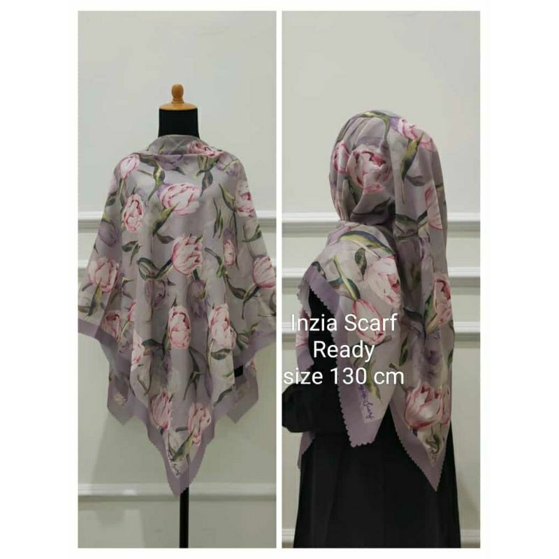 JILBAB/KERUDUNG SEGI EMPAT INZIA SCRAF