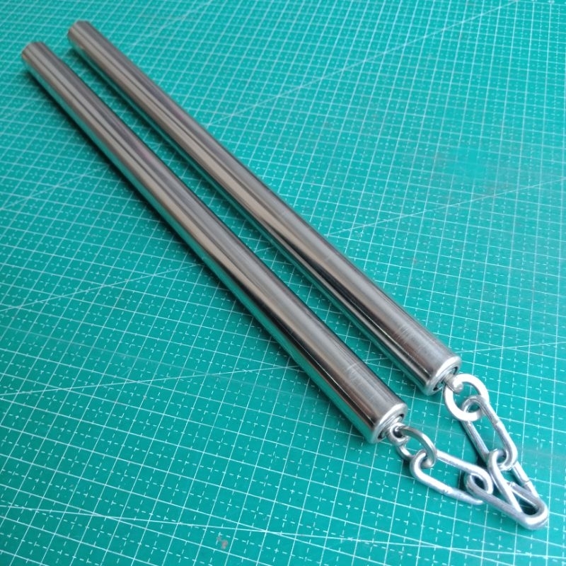 nunchaku full stainless steel bearing premium freestyle - fightstyle diameter 1.9cm