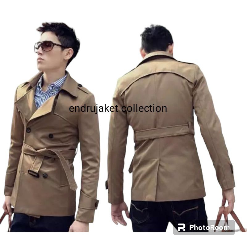 blazer Pria cotton Dril coklat hitam  size s_xxxxl