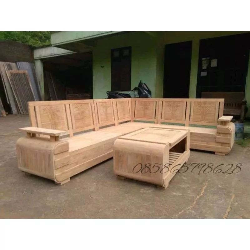 Kursi tamu minimalis kayu jati perhutani mentahan kursi tamu kursi minimalis