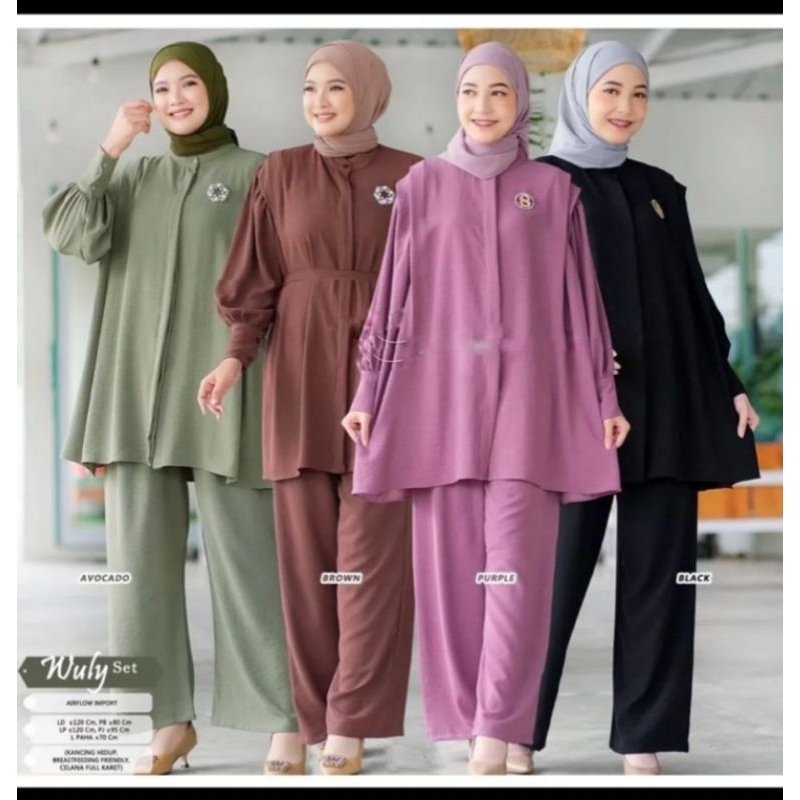 WULY SET/Stelan Tunik Kringkle Terbaru