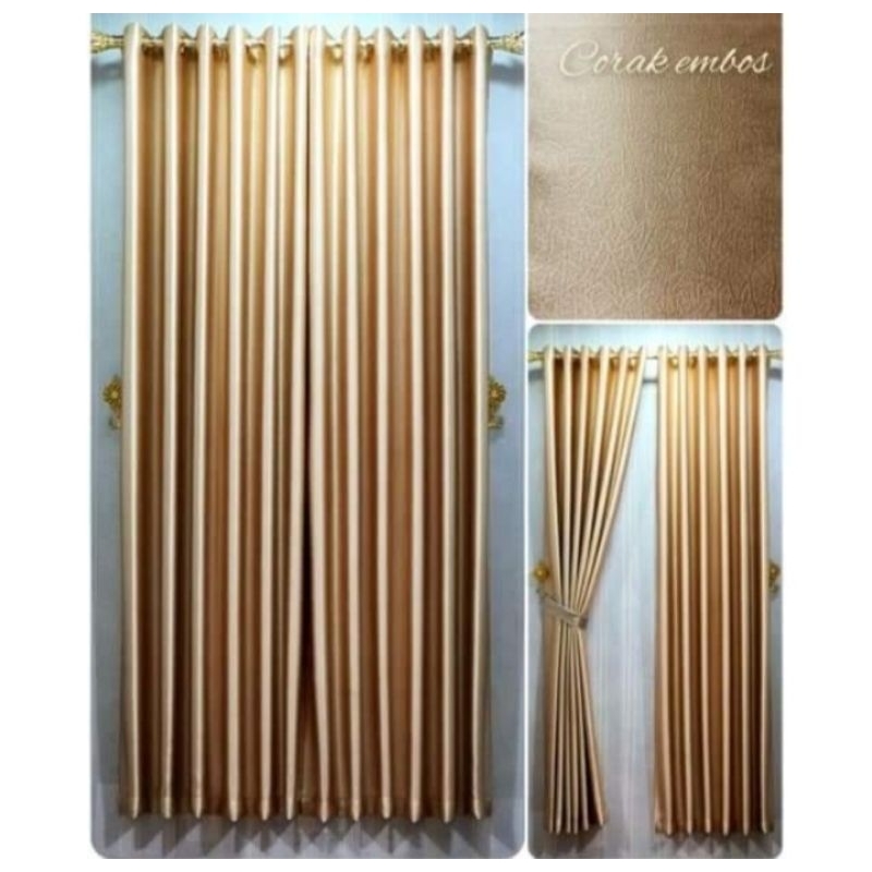 poni gorden polos bahan blackout import GRADE A 12GELEMBUNG.