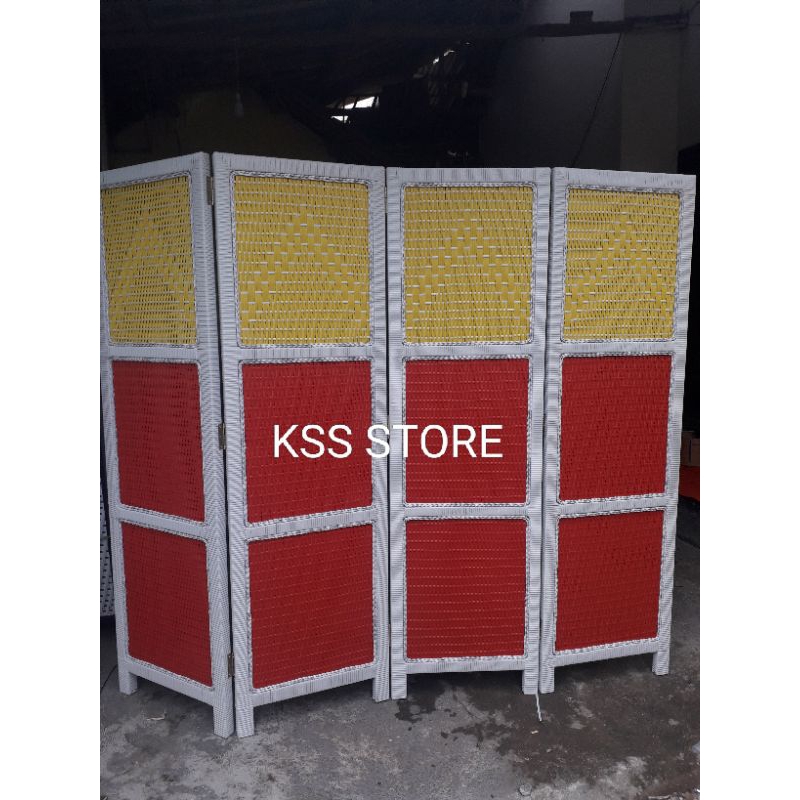 Penyekat,Ruakngan/Sketsel.Rotan.Skintetis/Pembatas,Ruangan.Minimalis.RADY,STOK.3pintu