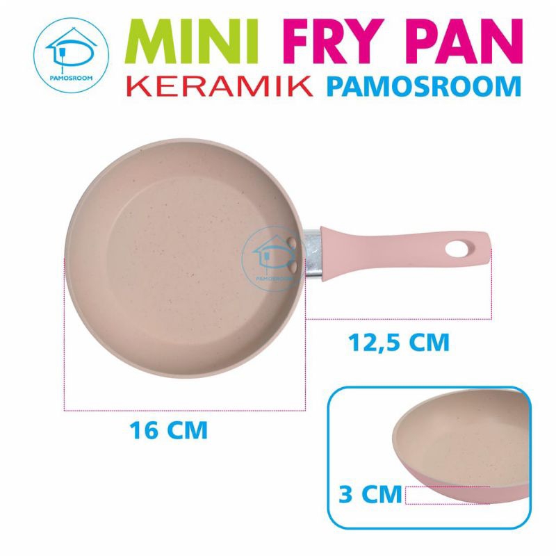 [rumahbayipdg] Teflon Mpasi bayi pamosroom mini frypan 16 cm || wajan mini goreng marble