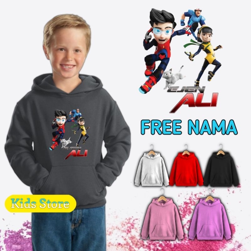 Jaket Anak Ejen Ali Hoodie Anak Laki Perempuan Ejen Ali - Kidsstore