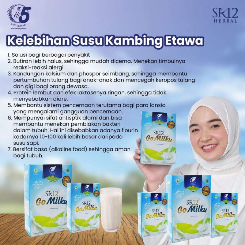 

SR12 - SUSU KAMBING ETAWA SR12 / GO MILKU 600gram / SUSU KESEHATAN