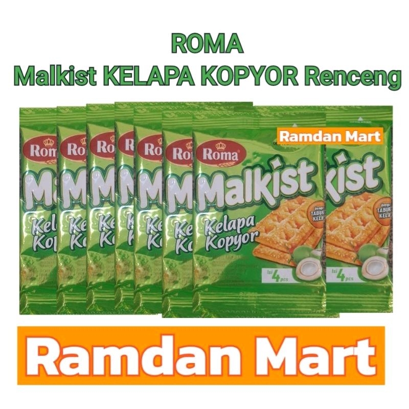 

ROMA MALKIST KELAPA KOPYOR RENCENG ( 10 BUNGKUS )