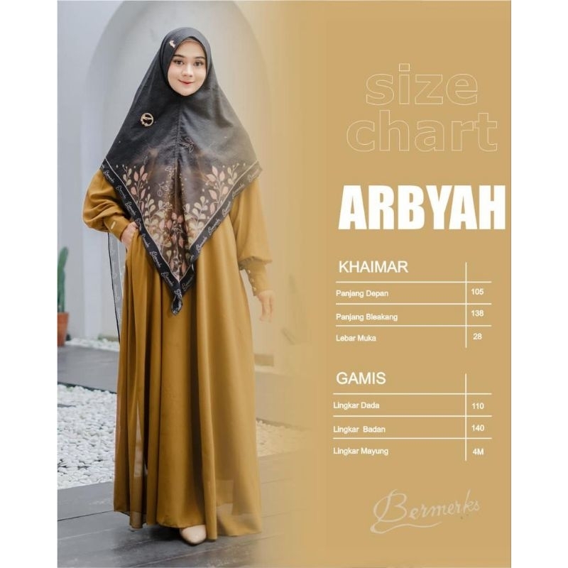 ARBYAH NIRMALA GAMIS SET TERBARU BERMERKS SYARI ORIGINAL