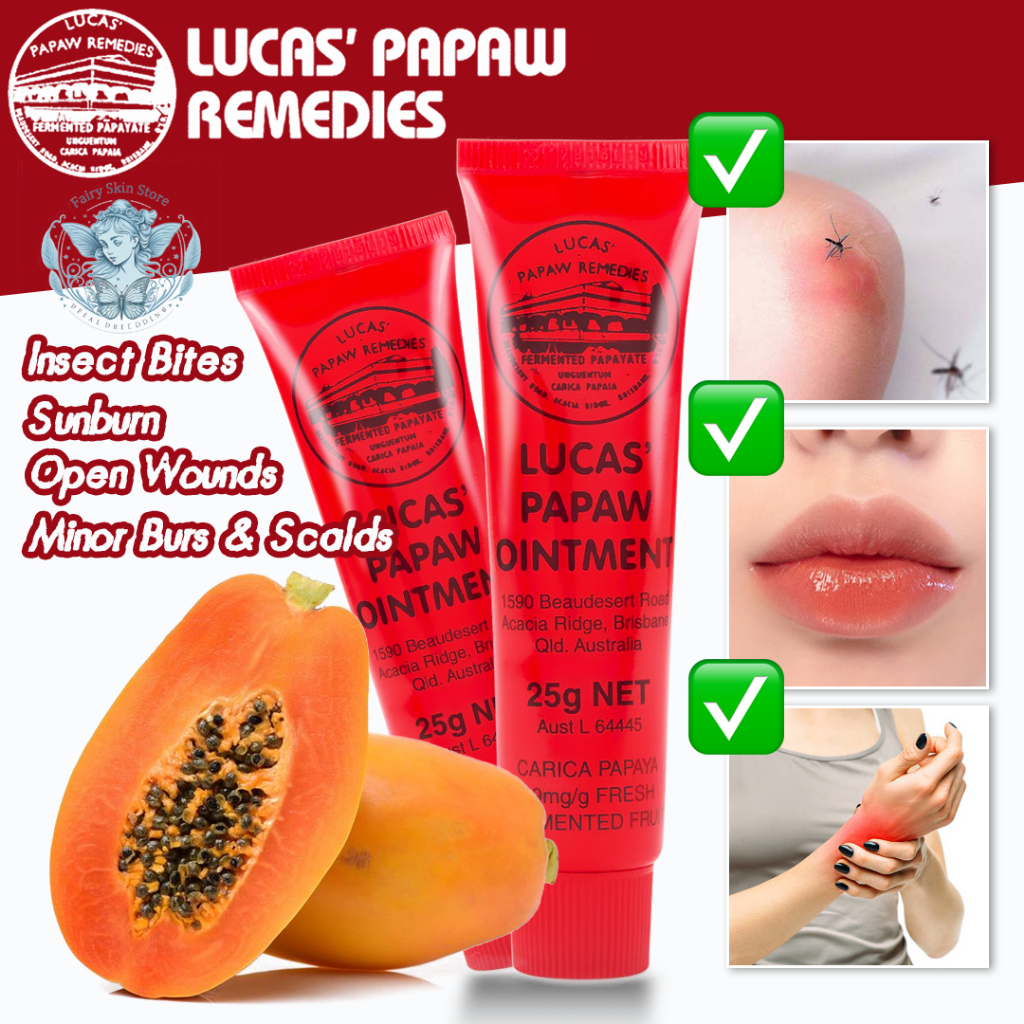 Australian Lucas's Papaw Ointment 25gr/75gr Lip Balm dan Salap Penghilang Bekas Gigitan Nyamuk, Krim Salep Bayi Original (exp 2025)