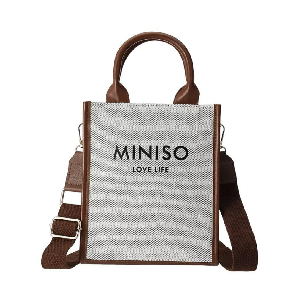 Miniso Tas Selempang Handbag Crossbody Bag Wanita Modis Tas Tangan Tali Panjang