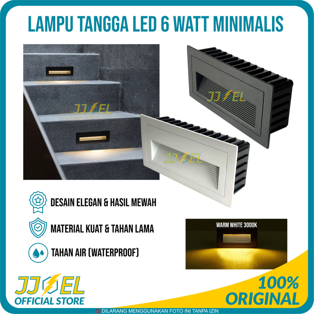 Lampu Anak Tangga LED 6W Tanam Minimalis 6W