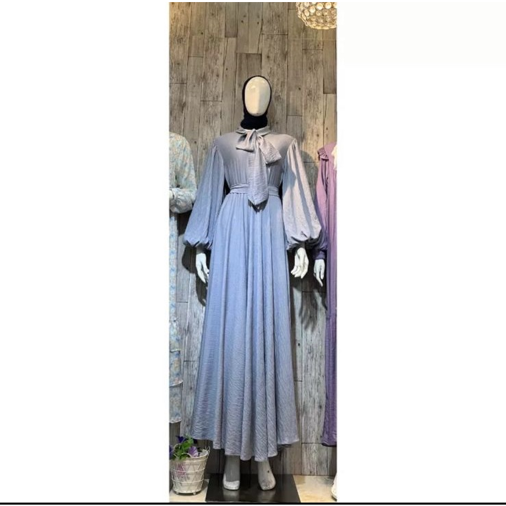 CASANDRA DRESS PREMIUM BAHAN POLO LINEN / Gamis Kondangan BAJU DEWASA MURAH TERBARU 2023 Busui Friendly