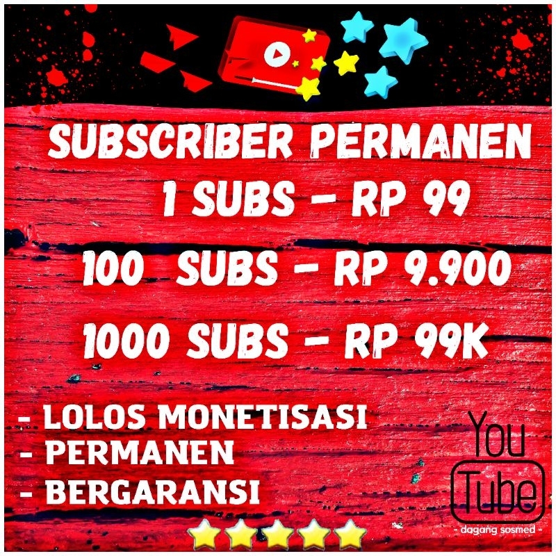 [PALING LARIS] JASA SUBSCRIBER YOUTUBE HIGH QUALITY PERMANEN