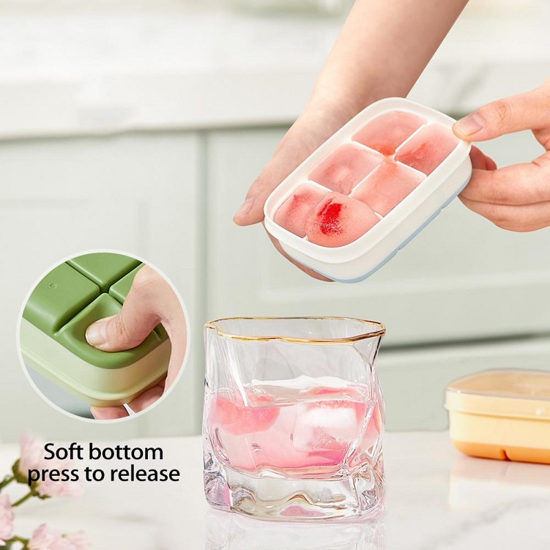 Mi.more Tempat ES Batu 6 Grid / Cetakan Es Batu / Ice Cube Maker / Cetakan Es Batu 6 Sekat