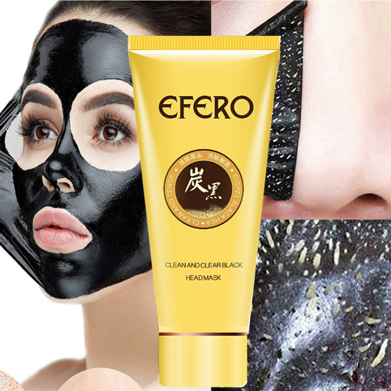 EFERO Masker Komedo Bamboo Charcoal Blackhead Remover Mask Peel Off Mask Masker Wajah Hidung Pembersih Komedo 60g