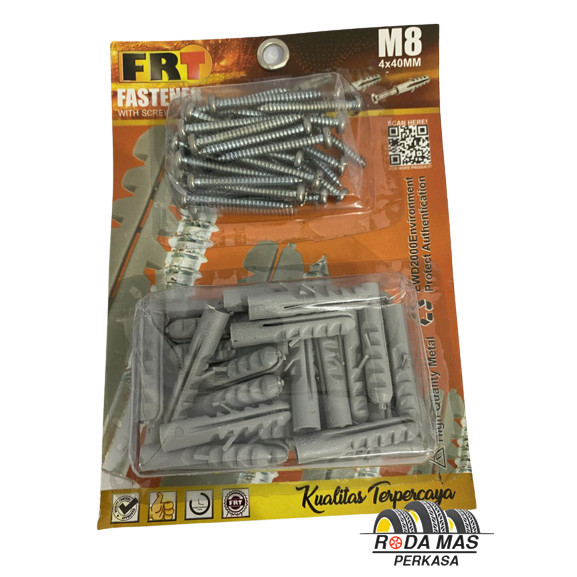 Fisher + Skrup FRT S8 Sekrup Viser Piser Fiser Nylon S-8 M8 M-8 Bagus RMP