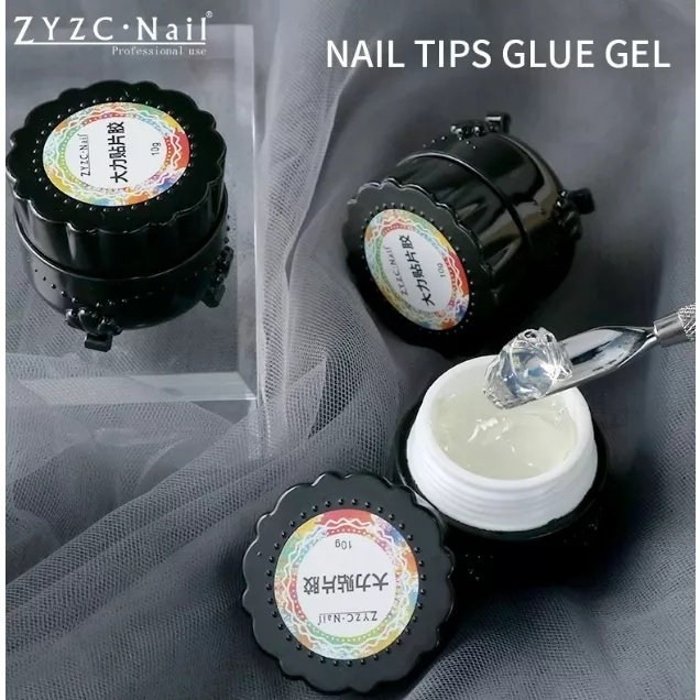 ZYZC NAIL TIP GLUE FOR NAIL EXTENSION 10G/ Nail Gel Glue untuk Kuku Palsu