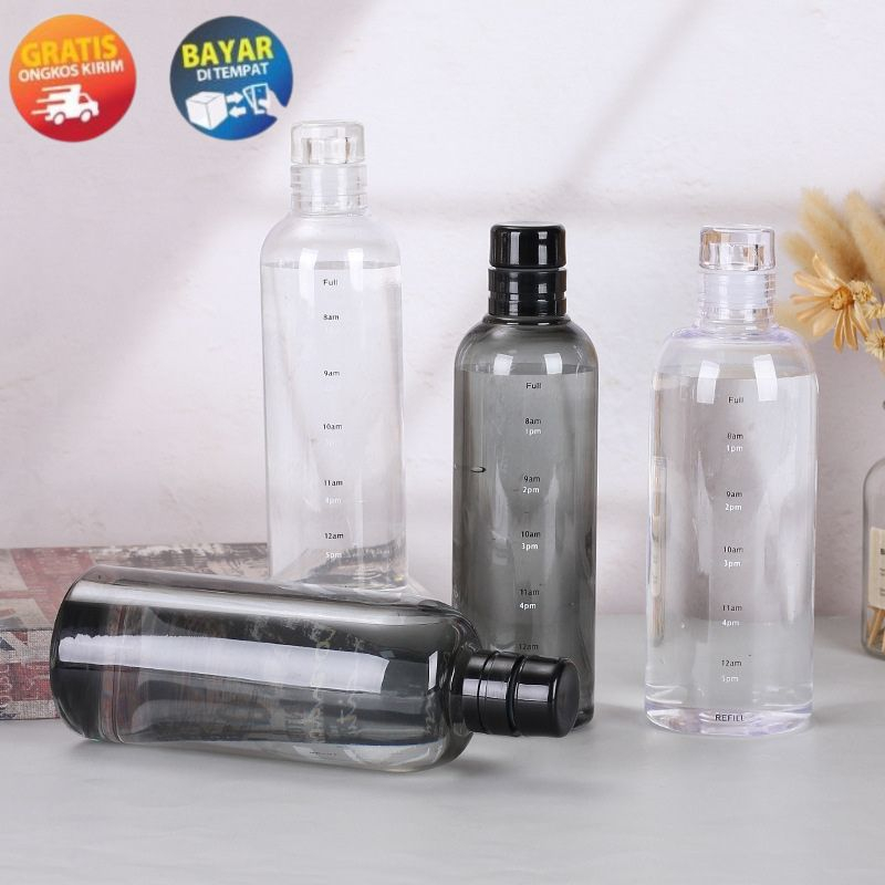 MIKADO - KP121 BOTOL MINUM AESTHETIC WATER BOTTLE TERMOS BOTOL BENING ESTETIK BOTOL MINUMAN PLASTIK BERKUALITAS PREMIUM