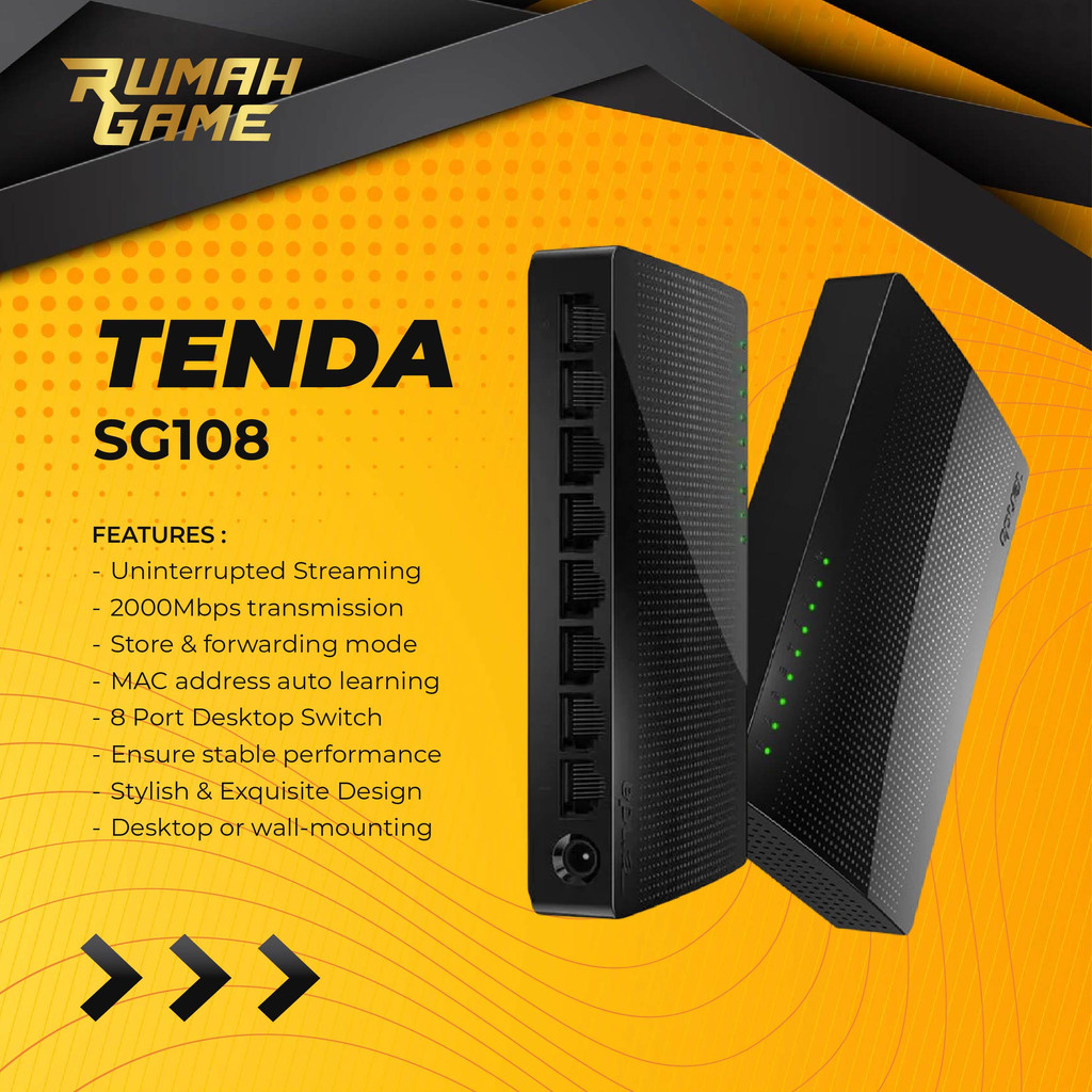 Tenda SG108 Switch Hub Lan Gigabit 108 Desktop Switch