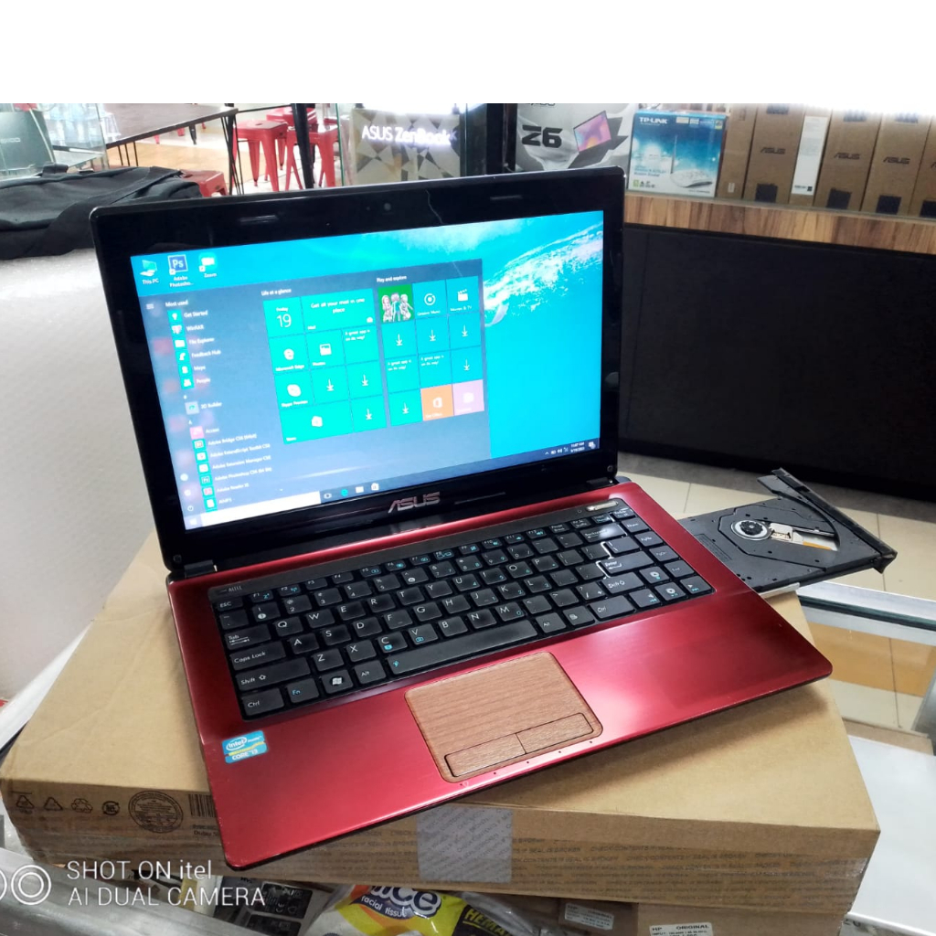 laptop Laptop Seken second bekas Asus Core i3 ram 4gb 128 gb ssd zoom siap pakai