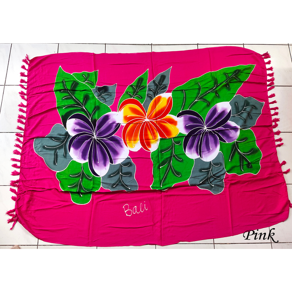 Kain Pantai Bali / Sarung Pantai Hand Painting Lukis Tebal dan Halus Banyak Pilihan Warna