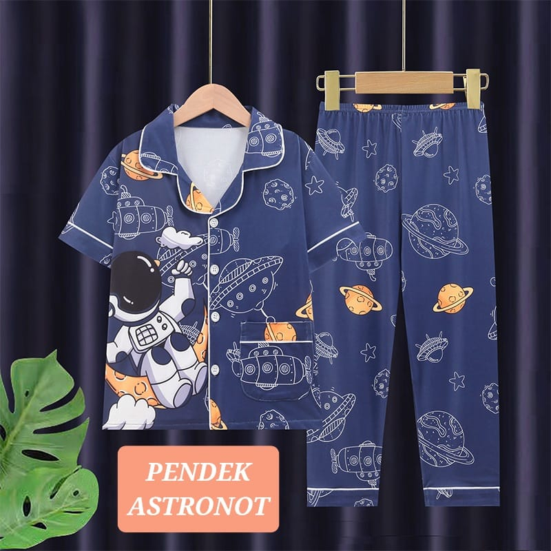 BAJUKIDDIE PIYAMA ANAK LENGAN PANJANG PENDEK BAJU TIDUR IMPORT LUCU ADEM NYAMAN FASHION