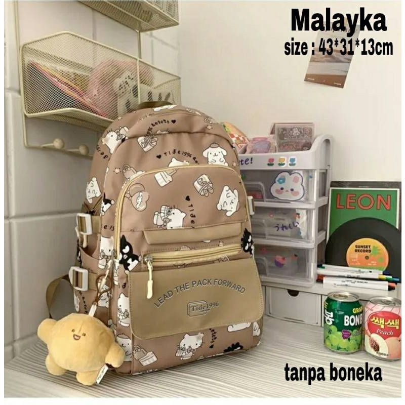 Tas sekolah anak perempuan tide kitty 96-ransel anak sekolah sd smp-tanpa gantungan boneka