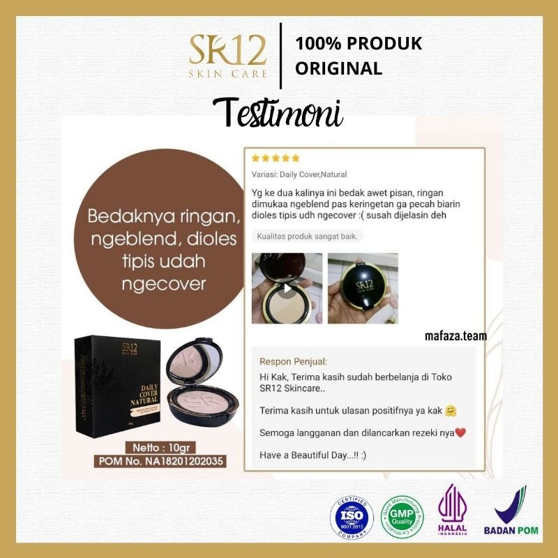 BEDAK PADAT SR12 - COMPACT POWDER - BEDAK GLOWING TAHAN LAMA ANTI AIR