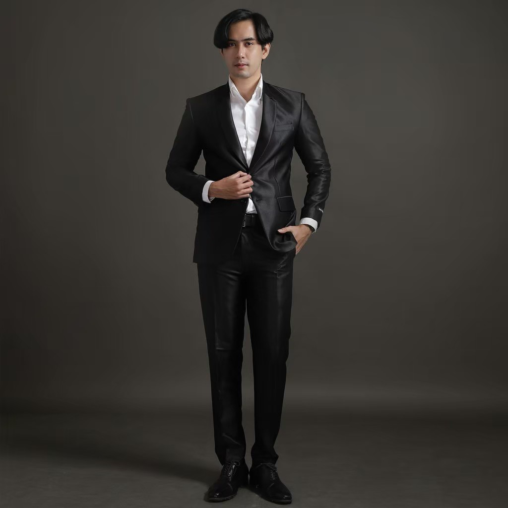 Blazer Pria-Jas Blazer Pria-Jas Blazer Pria Hitam Kombinasi