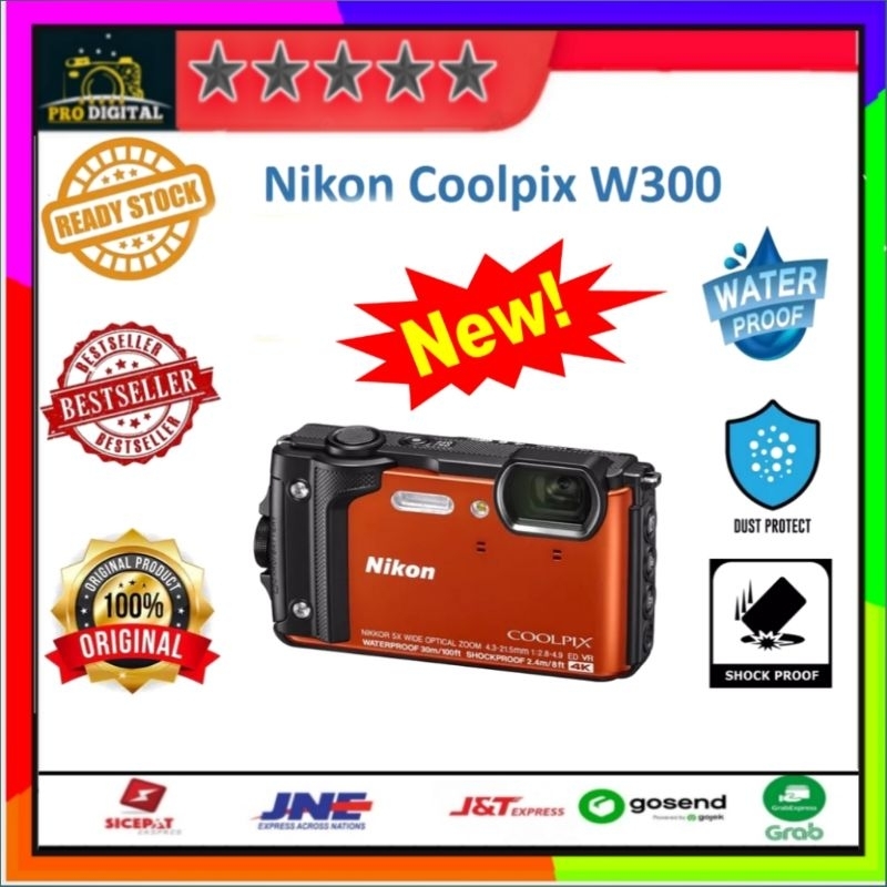 Nikon Coolpix W300 WiFi Underwater Kamera Waterproof GPS 4K Video