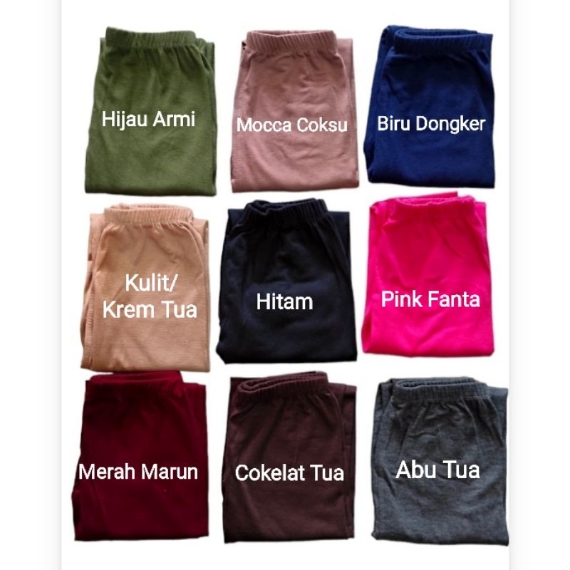 Legging Kaos Anak USIA 6-12 TAHUN - Spandex Kaos Rayon - Celana legging sehari-hari - Celana Panjang Anak - Celana Tidur Nayaman Dipakai