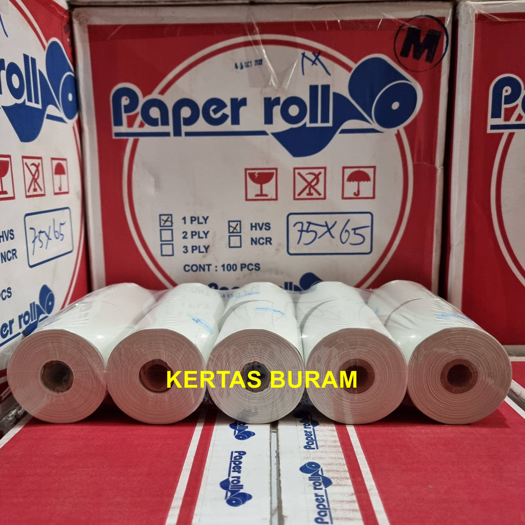[BURAM] Kertas Struk Kasir Excelindo 75 x 65 mm 1 Ply Telstruk 75x65