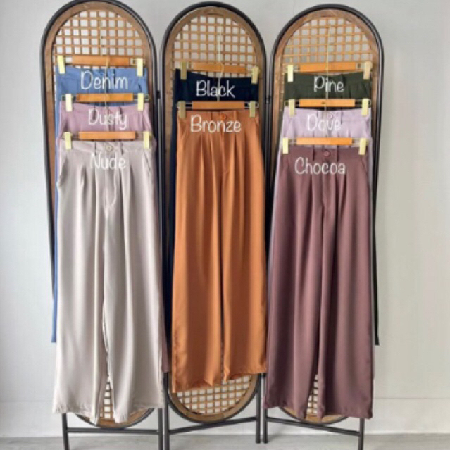 kulot losepants polyester Hightwaist