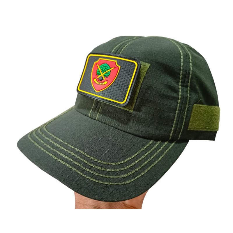 topi tactical hijau logo linmas