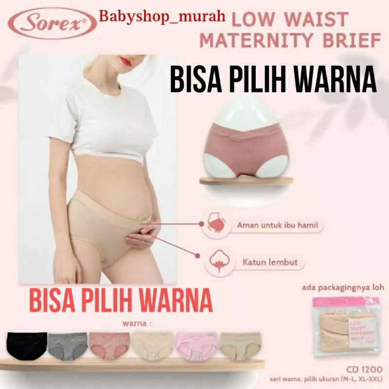 SEMPAK SOREX 1200 LOW WAIST MATERNITY BRIEF - CD CELANA DALAM RAJUT IBU HAMIL