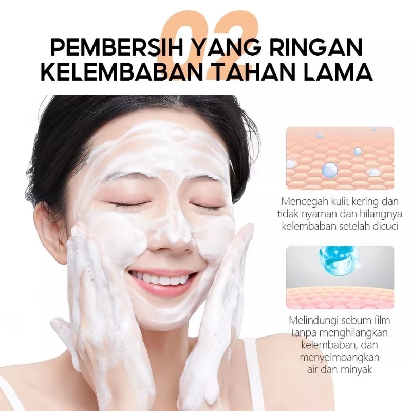 VIBRANT GLAMOUR α-Arbutin Pemutih Wajah Pembersih 100g Whitening Facial Cleanser Asam Amino Vitamin C Deep Cleansing