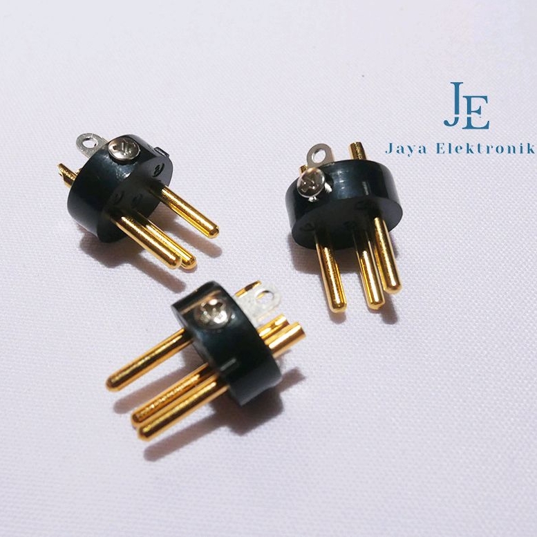 Pin Jack Canon Microphone Gold/Sambungan Jack Canon 3 Pin Kuningan Gold