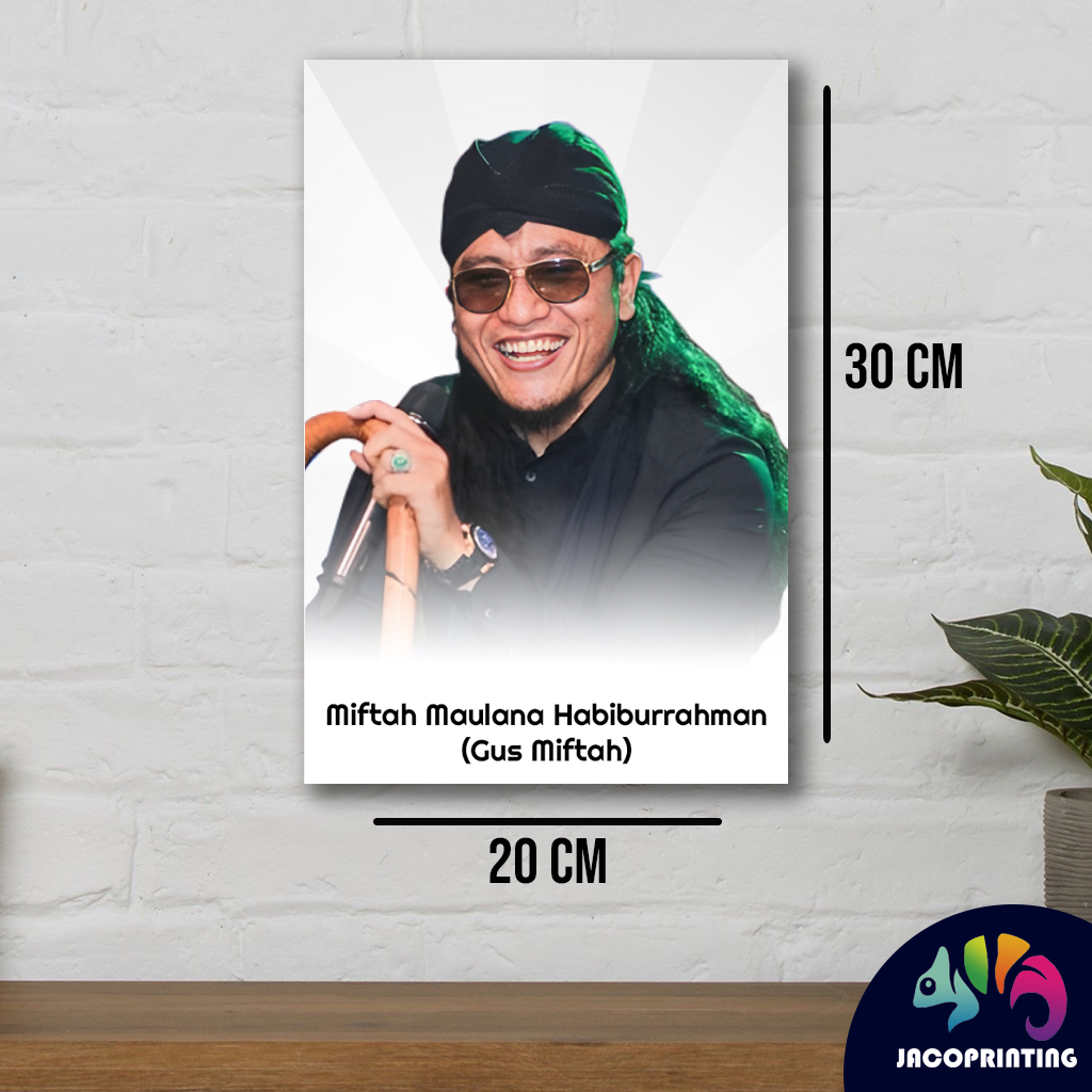 Foto Poster Gus Miftah Maulana Habiburrahman Ulama Wall Decor Kayu Frame