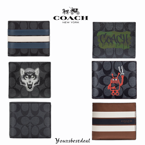 Dompet lipat pria Coach Man Wallet Signature Original / 26072 / 31522 / 74993 / 75371 / 37333 / 11945 / C5442 / 75399