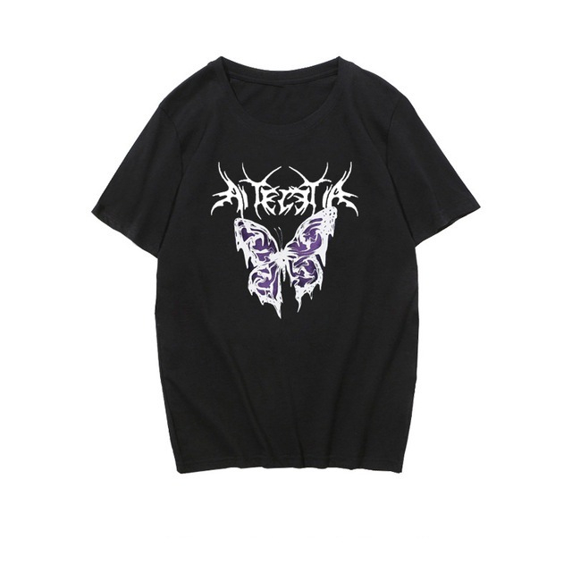 [ GOTH ] Kaos Aesthetic Butterfly / Kaos Kupu-kupu Estetika 8059 (L/XL)