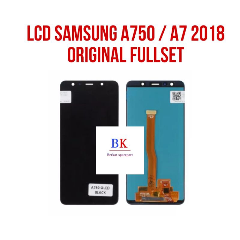 LCD TOUCHSCREEN SAMSUNG A750/A750F/A7 2018 LAYAR AMOLED FULLSET ORIGINAL